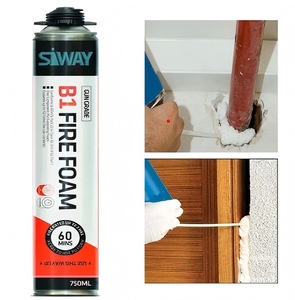 Siway B1 Fire Pu <span class=keywords><strong>Mousse</strong></span> <span class=keywords><strong>de</strong></span> remplissage et d'isolation multi-usages pour <span class=keywords><strong>la</strong></span> fixation des cadres <span class=keywords><strong>de</strong></span> fenêtres et <span class=keywords><strong>de</strong></span> portes - Product Image 1