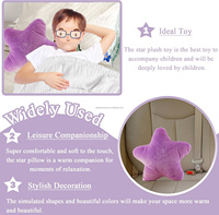 Nouvelle Peluche Cœur Rose Doux et Moelleux en Forme d'Étoile avec Rembourrage en Coton PP – Coussin Réconfortant Mignon pour le Sommeil