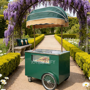 Vitrine à gelato, présentoir à crème glacée, chariot à fleurs mobile d'extérieur, chariot de nourriture de rue, chariot à crème glacée - Product Image 3
