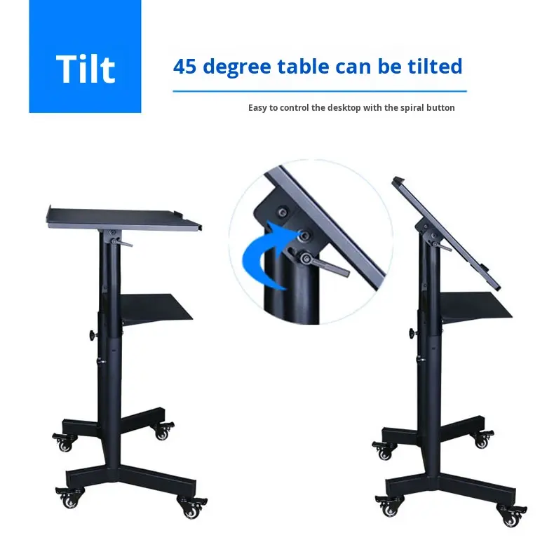 Standing Metal Workbench Computer Conference Drawing Art Table with ...