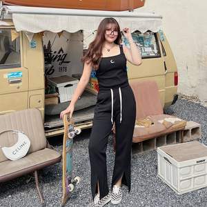 Camiseta sin mangas Runqi para mujer, talla grande, bordada con luna, tejido acanalado, algodón transpirable, multicolor N7988 - Product Image 2