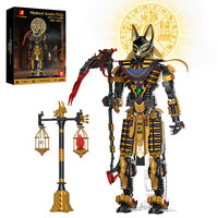 JMBricklayer Anubis Ensemble de blocs de construction mythiques 3810 pièces Jouet de construction pour adultes de 14 ans et plus Kit de modèles à collectionner Décoration de bureau à domicile