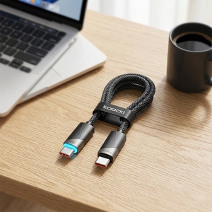 Cable USB C a USB C de Carga Rápida Inteligente Toocki de 100W, con Aleación de Aluminio Trenzada, 5A, para Hogar y Oficina - Product Image 1