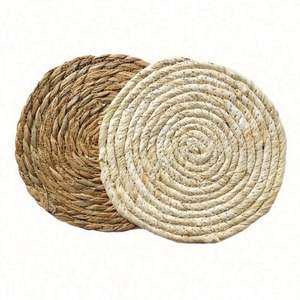 <b>Woven</b> Placemats Set Custom Table Mats Heat Resistant Anti-Slip Brown Round Rattan Placemats - Product Image 4