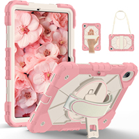Étui antichoc Armor pour Samsung Tab S11 X730 X736 X736B 2025 avec support rotatif à 360°, dragonne et bandoulière, bicolore, pour enfants, OEM ODM