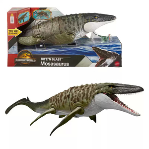 Figurine de dinosaure officielle Mattel, <span class=keywords><strong>film</strong></span> Jurassic World, Mosasaurus-JCH00, jouet de dinosaure, jouets son et lumière, articulations mobiles pour enfants - Product Image 1