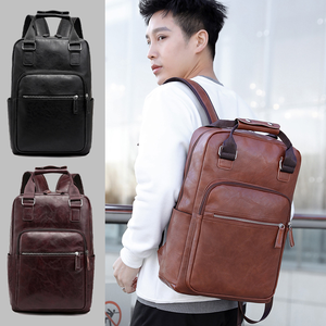 <span class=keywords><strong>Sac</strong></span> à <span class=keywords><strong>dos</strong></span> professionnel élégant en PU pour ordinateur portable, doublure en polyester imperméable, fermeture éclair, <span class=keywords><strong>sac</strong></span> à <span class=keywords><strong>dos</strong></span> homme imperméable, <span class=keywords><strong>sac</strong></span> à <span class=keywords><strong>dos</strong></span> en cuir - Product Image 2