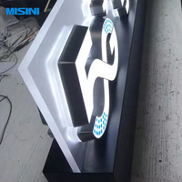 Base luminescente Rgb en acrylique Led acrylique noire personnalisée Base pour panneau d'affichage en plexiglas pour signalisation