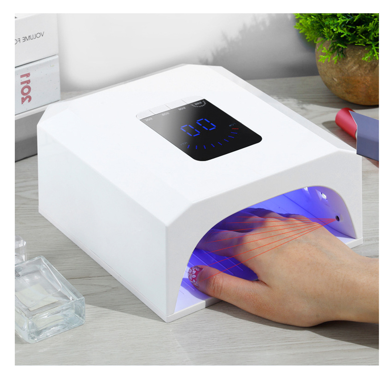 IKSBEAUTY 2022 Новая беспроводная ультрафиолетовая Светодиодная лампа высокой мощности для ногтей 60 Вт Сушилка для ногтей для отверждения всех типов гель-лака машинка для дизайна ногтей