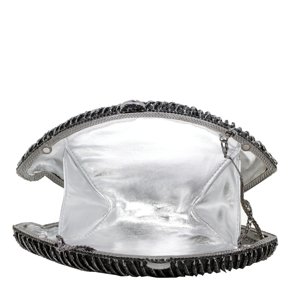 Newest Animal Designer Evil Eye Crystal Purse Women Evening Bag Silver Party Clutch Bag Lady banquet pochette