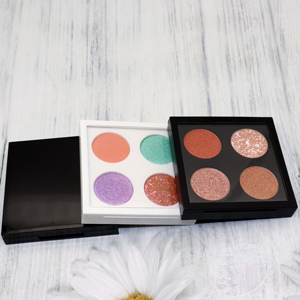 Palette de fard à paupières de maquillage vide Choisissez une couleur quantité minimale de commande <span class=keywords><strong>bas</strong></span> DIY Palette de fard à paupières 4 couleurs Private Label - Product Image 5