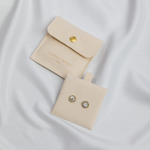 Ensemble de colis cadeaux en microfibre imprimés sur mesure pour bijoux, comprenant une boîte et une pochette - Product Image 3