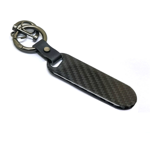 Metal <b>Custom</b> Round Car <b>Keychain</b> Leather Key Ring <b>Keychain</b> Accessories Stainless Steel Carbon Fiber <b>Keychain</b> - Product Image 6