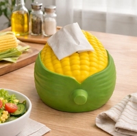 Simulierte Mais-Taschentuchbox für Maiskolben-Grillen als Kreatives Geschenk und Foto-Requisite Papierbox zum Herausnehmen des Inhalts.