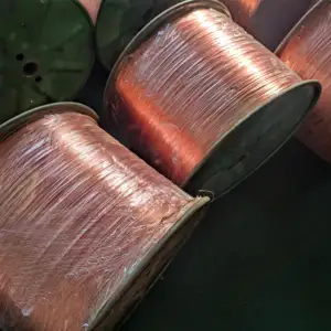 Fil rond plaqué cuivre de haute qualité fabriqué en Chine avec des bobines revêtues de cuivre
