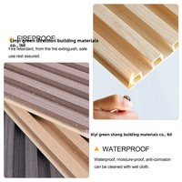 Panel Dinding & Plafon Wainscoting Berongga Mewah Bergaya Cina Modern, Komposit Kayu-Plastik Serat Bambu, Bertekstur