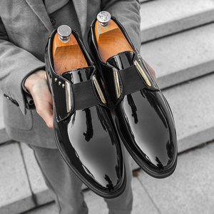 Nuove Scarpe Italiane da Festa Senza Lacci in Pelle PU, Scarpe Oxford Eleganti per <span class=keywords><strong>Uomo</strong></span>, per Ufficio e Occasioni Formali - Product Image 3