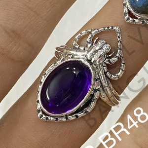925 Sterling <b>Silver</b> Amethyst And Labradorite Multi Gemstone <b>Ring</b> <b>Men</b> Original Handmade <b>Silver</b> Jewelry Classic Fine <b>Ring</b> Design - Product Image 2