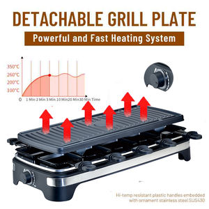 <span class=keywords><strong>Barbecue</strong></span> électrique d'intérieur sans fumée commercial, grill vertical, <span class=keywords><strong>plaque</strong></span> de cuisson amovible <span class=keywords><strong>antiadhésive</strong></span> pour usage domestique et hôtelier - Product Image 4