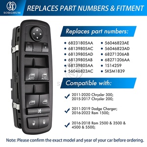 Cao lương 68231805aa phía trước bên trái chủ cửa sổ điện công tắc điều khiển cho 2011 2017 Dodge sạc 4 cửa - Product Image 3
