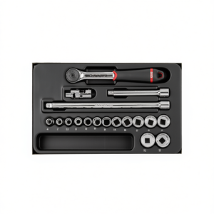 519/604BA Tool Set 12pc <b>Socket</b> Wrench Kit With <b>Extensions</b> And Bits For Automotive Repair - Product Image 2