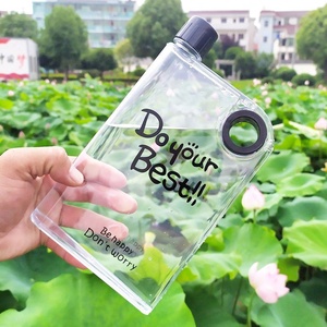Logo personnalisé A5 bouteille d'eau plate pour cahier facile à transporter salle de sport pour bouteille d'eau avec fonction de consommation directe emballage externe personnalisé - Product Image 1