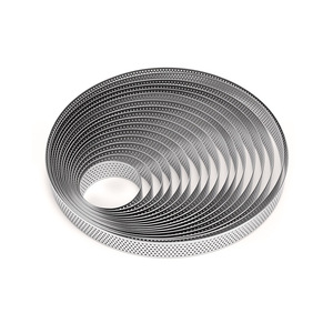 พิมพ์มูสสแตนเลสแบบใช้แล้วทิ้ง ทรงกลม มีรู ดีไซน์แบบเฟรนช์ทาวเวอร์ ใช้กับเตาอบได้ สำหรับทำเค้ก ทาร์ต ขนมข้าว - Product Image 5