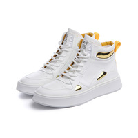 Nouvelles chaussures blanches en velours, chaussures de skate à tige haute pour hommes, légères et confortables, chaussures de sport décontractées pour hommes, chaussures en coton pour hommes