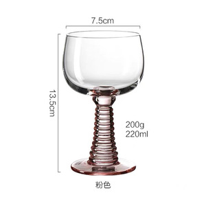 Copa de cristal tintado estilo retro francés popular al por mayor para <span class=keywords><strong>vino</strong></span> <span class=keywords><strong>dulce</strong></span> y <span class=keywords><strong>vino</strong></span> espumoso - Product Image 5