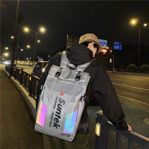 Suntek Nylon <b>Backpack</b> 20-37L <b>Waterproof</b> Fashion Sport Style Zipper Closure Interior Computer Compartment Travel Use - Product Image 5