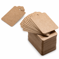 Étiquettes volantes en papier kraft brun, découpées à la forme, avec bord festonné, en carton, pour vêtements, emballages cadeaux et fêtes