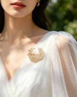 Broche élégante Seiko Motif Épis de Blé, Accessoire de Voyage, Breloque, pour Shopping en Ligne, Carnaval et Mariage