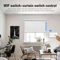 Interruptor Inteligente WiFi LangYeao 2 en 1 para Cortinas y Luces, Panel Táctil Compatible con Alexa y Google Home, Temporizador, Programación, Compartir Dispositivos