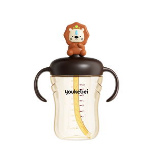 Biberón de doble ASA sin BPA, Material de silicona con logotipo personalizado para pezones de 0 a 12 meses, evita la hinchazón por pulverización - Product Image 1