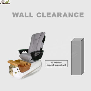 Equipo de salón de uñas Spa <span class=keywords><strong>Lounge</strong></span> Alden Crystal Gold Manicura Pedicura Spa Silla Set con cuero genuino resistente a la acetona - Product Image 3