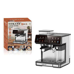 Machine à café expresso semi-automatique à écran tactile, boîtier en acier inoxydable, fonctions programmables, portable pour la maison, 20 bars de pression - Product Image 4