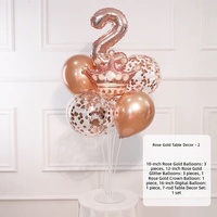 Ensemble de ballons numérotés pour anniversaire, décoration de table, support en film d'aluminium, parfait pour la mise en scène de l'endroit, accessoires photo pour fêtes