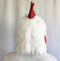 Masque de coq et de poulet, costume de fête d'Halloween pour adultes, accessoire de cosplay en latex pour la tête et le visage, accessoire de carnaval
