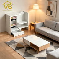 Nouvelle bibliothèque murale intégrée moderne et minimaliste, étagère de rangement autoportante avec compartiment secret dissimulé pour salon et bureau