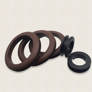 Rubber Cable Management Ring Brown Round Sealing Wire Guide For Office Desk <b>Computer</b> Furniture Hardware <b>Accessory</b> - Product Image 2