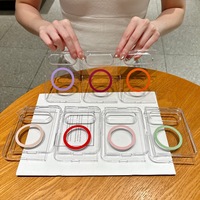 Étui de protection antichoc en PC rigide transparent avec anneau magnétique coloré pour Xiaomi 18 Fold et iPhone Duo, anti-chute