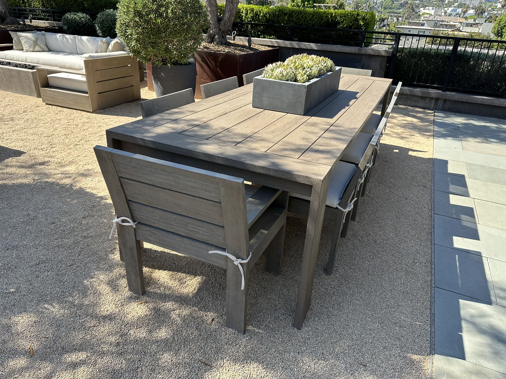 Modern Patio solid Wood  teak Garden Set Modern Outdoor Sofa Set Dinning Table Set With Chairs
