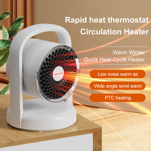 Scaldino invernale PTC portatile 1500W ABS Mini domestico elettrico ventilatore riscaldatore OEM spazio aria riscaldatore ventilatore camera con protezione per gravità - Product Image 2