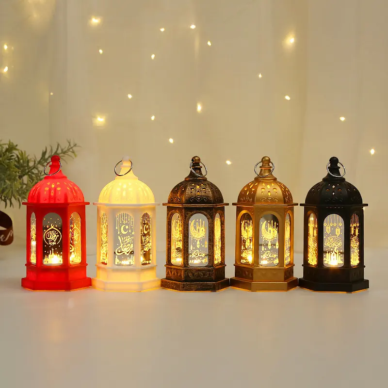 Ramadan decorazioni Eid Mubarak luce Festival musulmano appeso lanterna per la casa decorazioni per feste luci da tavolo