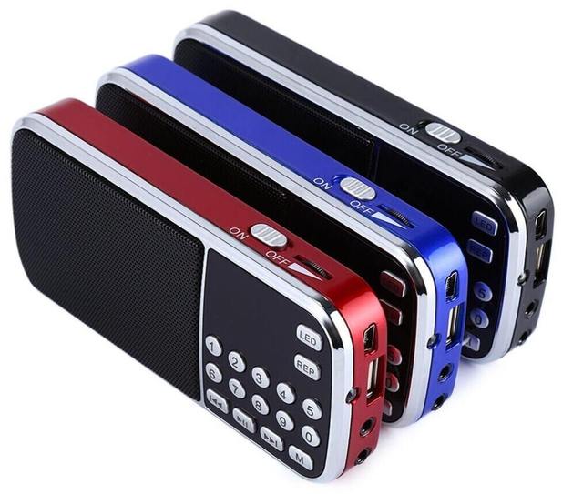 Mini Digital AM/FM Radio with Screen Rechargeable Battery Built-in Speaker L-088 Outdoor Portable High Quality