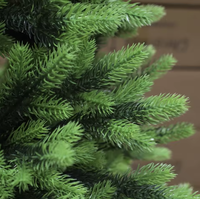 Künstlicher Weihnachtsbaum mit warmweißen LED-Lichtern, faltbarem Ständer, für drinnen, Weihnachtsdekoration, Wohnzimmerdeko