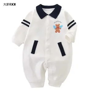 2024 Bonieleepwear Newbornonesie Bloemen Jumpsuit Carters Meisje Romper Jumpsuit Infantpolo Baby Franse Badstof Onesie Met Z