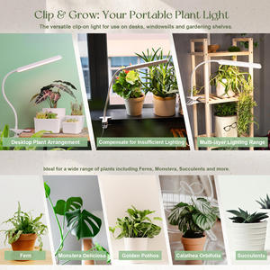 Светодиодная фитолампа J&C Snug с полным спектром, вращающаяся, на прищепке, с изогнутой трубкой, для многоярусных настольных установок, оптом - Product Image 4