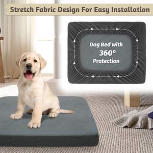 Funda Lavable e Impermeable para Cama de Perro SOFTOWN, Repuesto para Perros y Gatos, Solo Funda (Gris 36x27x6 Pulgadas, Uso Interior en Todas las Estaciones) - Product Image 5