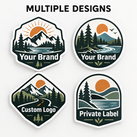 Autocollant PVC adhésif pour le sport et les loisirs, impression couleur, découpe matricielle, finition mate, autocollant logo montagne pour extérieur